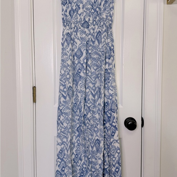 Japna Blue and White Patterned Jumpsuit - Picture 7 of 7